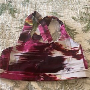 Lululemon Pink multicolored Sports Bra Size 8